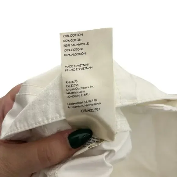 Free People The Thing Is Low Rise Utility Pants Optic White Size 8 - Picture 5 of 5